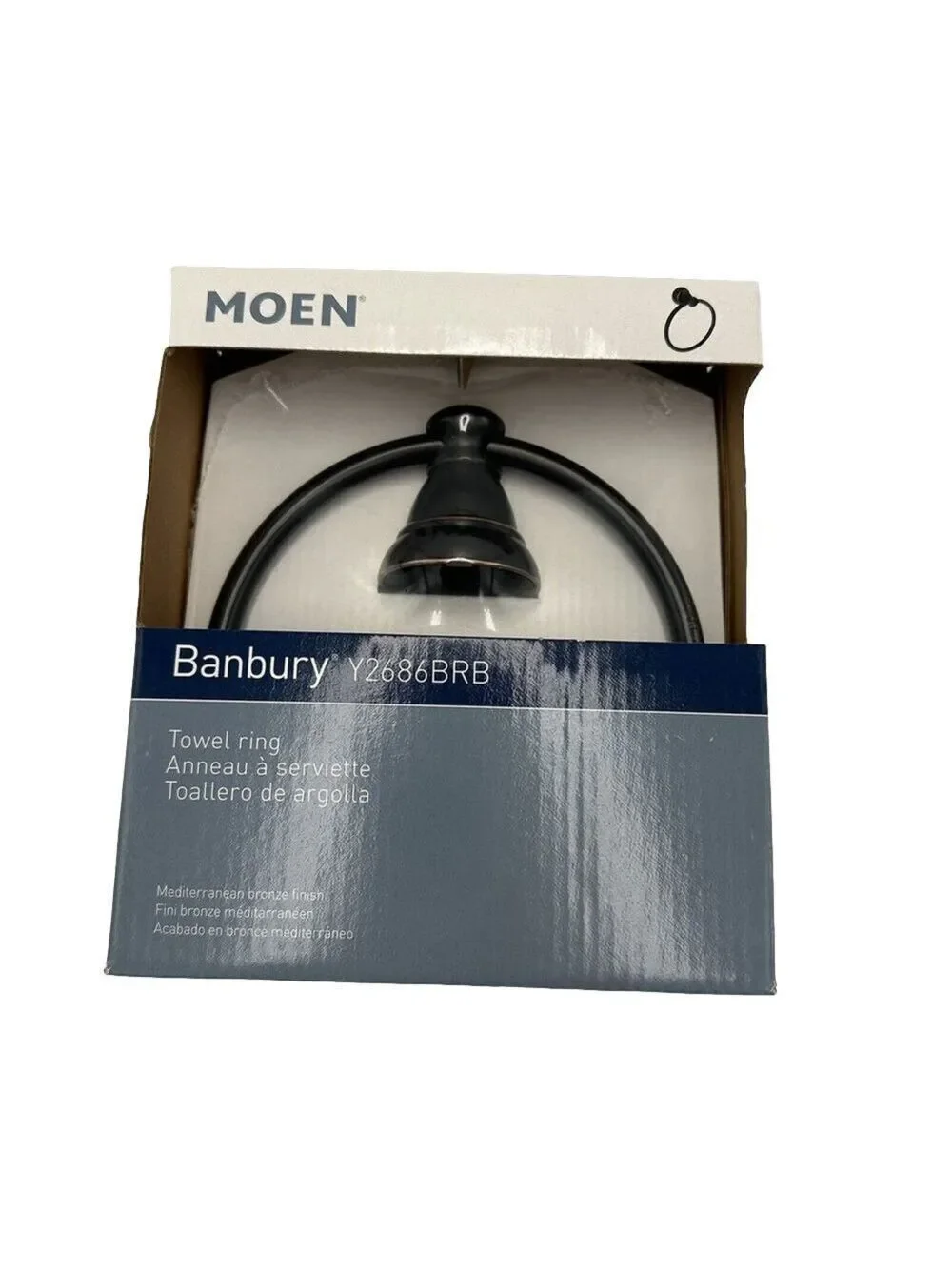 MOEN Banbury Towel Ring in Mediterranean Bronze Y2686BRB